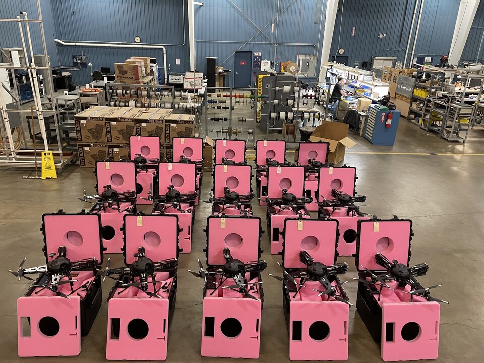 swarm of drones ready to deploy